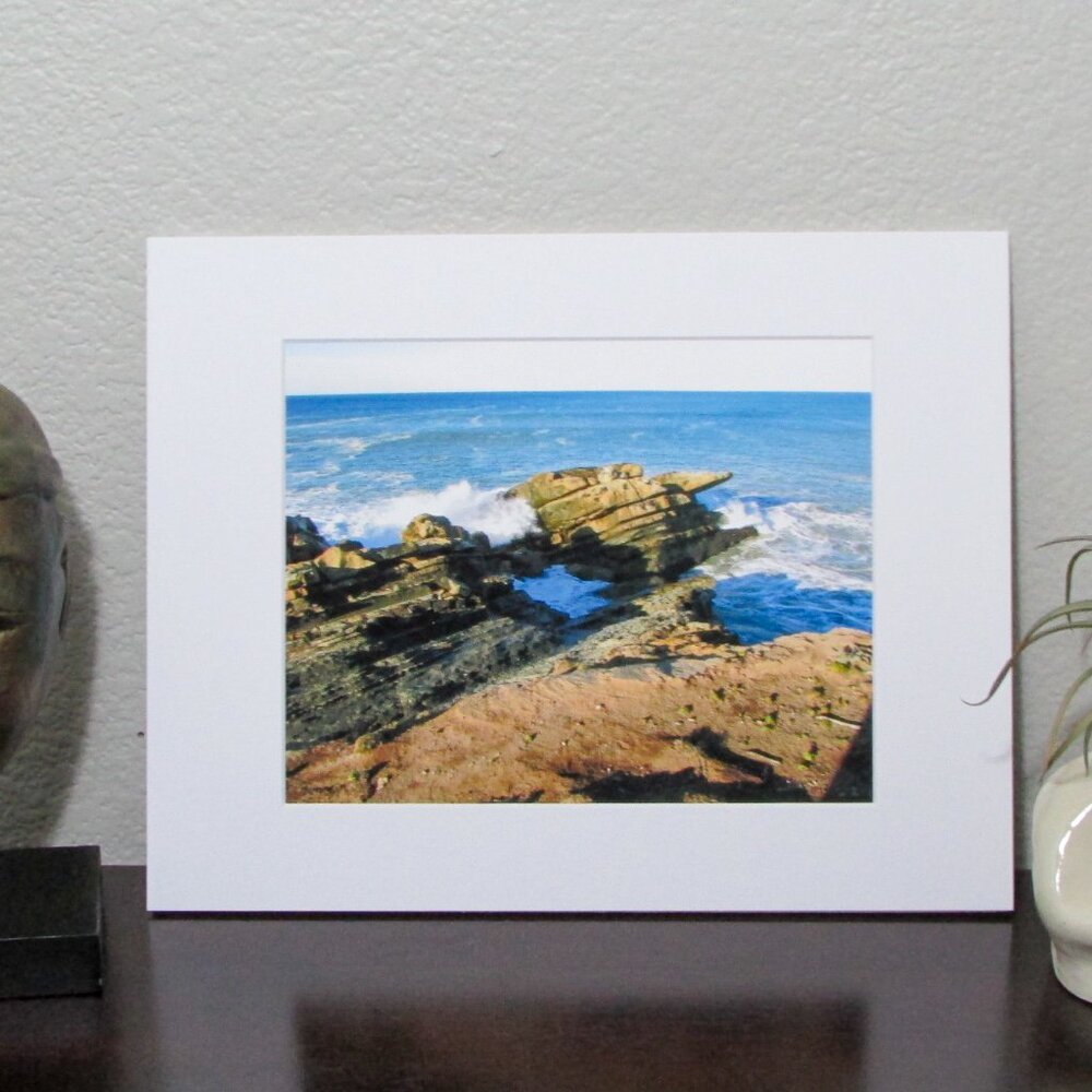 NWT Photography Print Matted - Mendocino Coast California 11"x14"